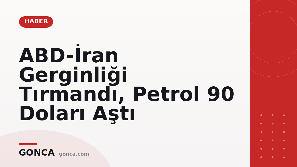 ABD-İran Gerginliği Tırmandı, Petrol 90 Doları Aştı