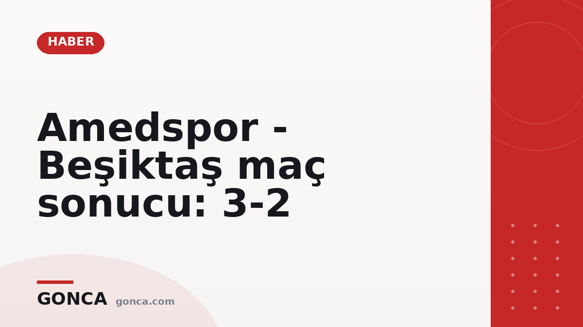 Amedspor - Beşiktaş maç sonucu: 3-2