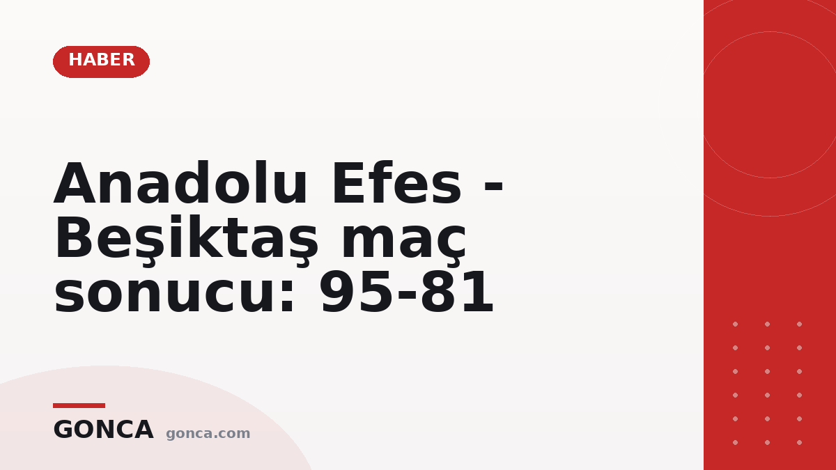 Anadolu Efes - Beşiktaş maç sonucu: 95-81