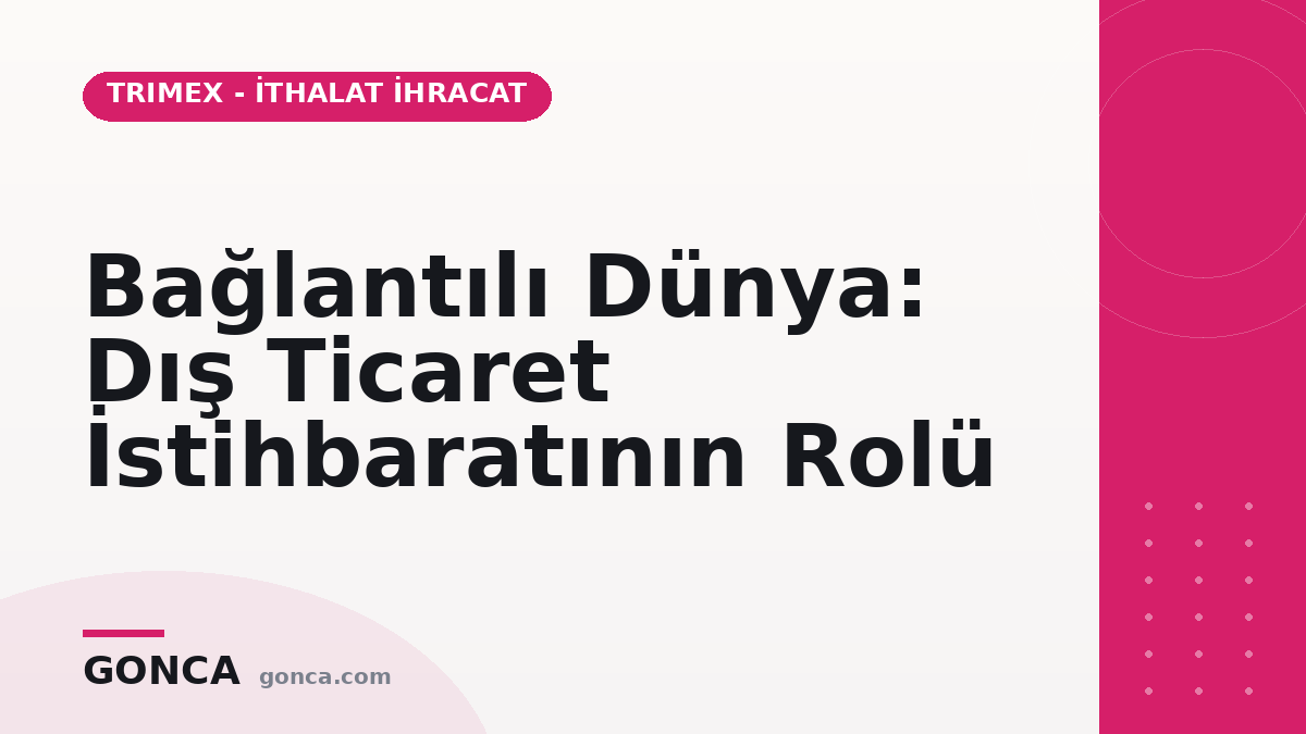 Bağlantılı Dünya: Dış Ticaret İstihbaratının Rolü
