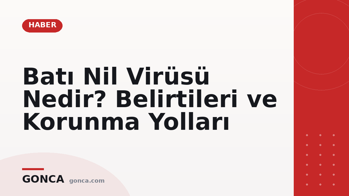 Batı Nil Virüsü Nedir? Belirtileri ve Korunma Yolları