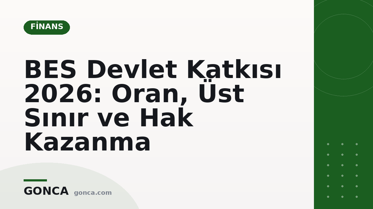 BES Devlet Katkısı 2026: Oran, Üst Sınır ve Hak Kazanma