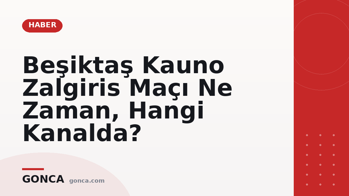 Beşiktaş Kauno Zalgiris Maçı Ne Zaman, Hangi Kanalda?