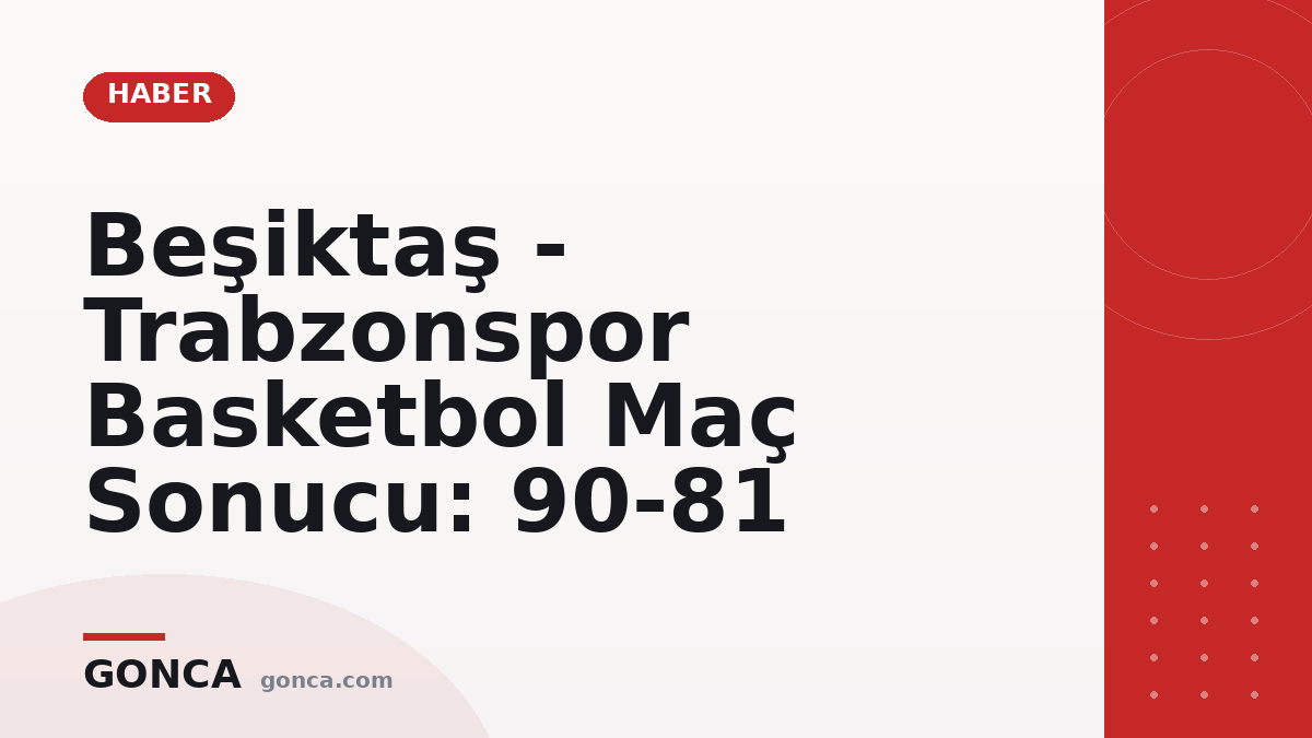 Beşiktaş - Trabzonspor Basketbol Maç Sonucu: 90-81