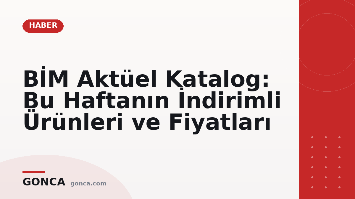 BİM Aktüel Katalog: Bu Haftanın İndirimli Ürünleri ve Fiyatları