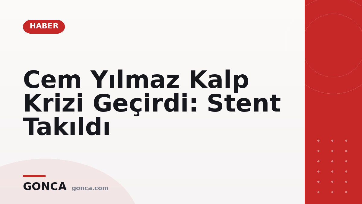 Cem Yılmaz Kalp Krizi Geçirdi: Stent Takıldı