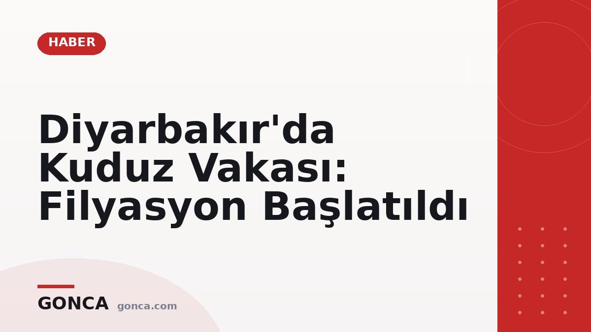 Diyarbakır'da Kuduz Vakası: Filyasyon Başlatıldı
