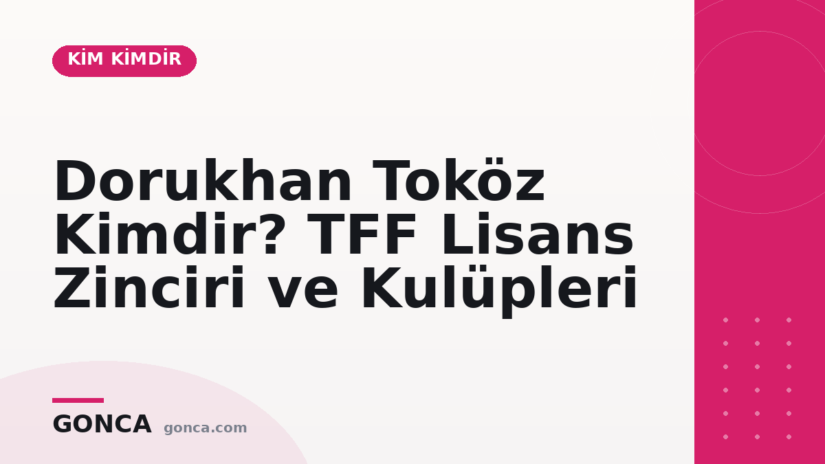 Dorukhan Toköz Kimdir? TFF Lisans Zinciri ve Kulüpleri