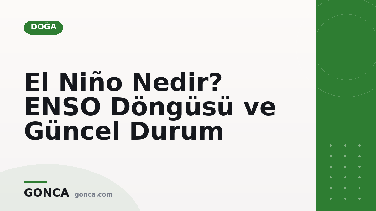 El Niño Nedir? ENSO Döngüsü ve Güncel Durum