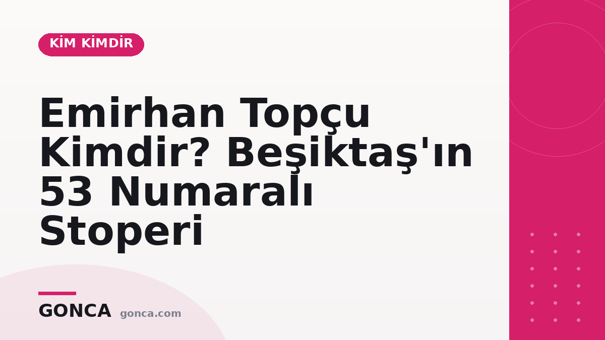 Emirhan Topçu Kimdir? Beşiktaş'ın 53 Numaralı Stoperi