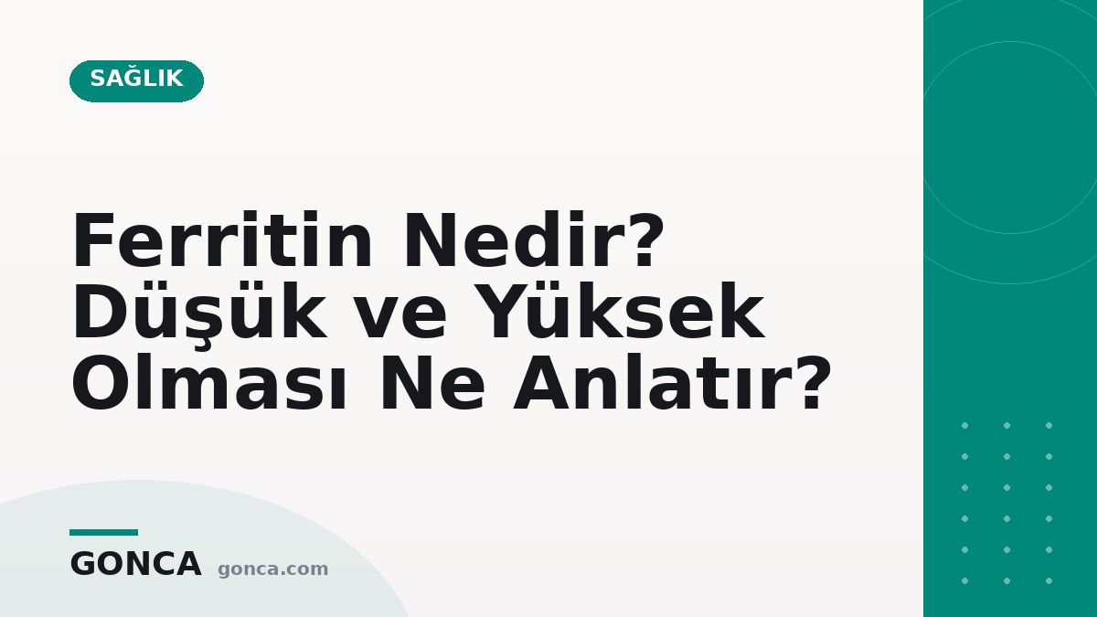 Ferritin Nedir? Düşük ve Yüksek Olması Ne Anlatır?