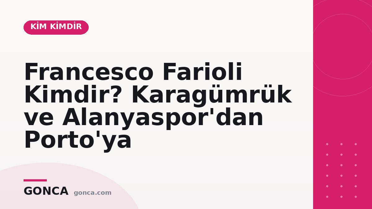 Francesco Farioli Kimdir? Karagümrük ve Alanyaspor'dan Porto'ya