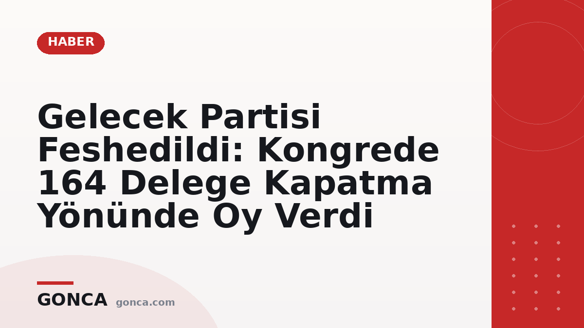 Gelecek Partisi Feshedildi: Kongrede 164 Delege Kapatma Yönünde Oy Verdi