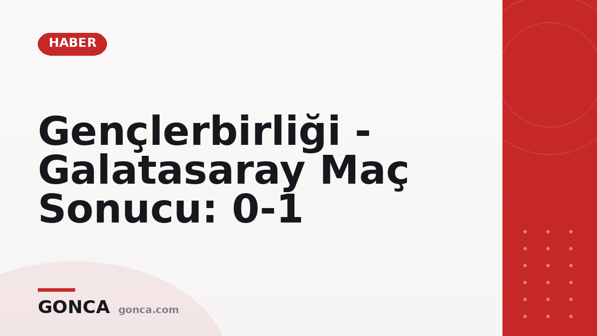 Gençlerbirliği - Galatasaray Maç Sonucu: 0-1