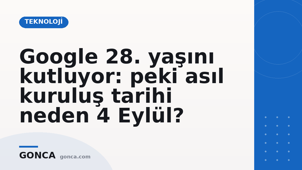 Google 28. yaşını kutluyor: peki asıl kuruluş tarihi neden 4 Eylül?