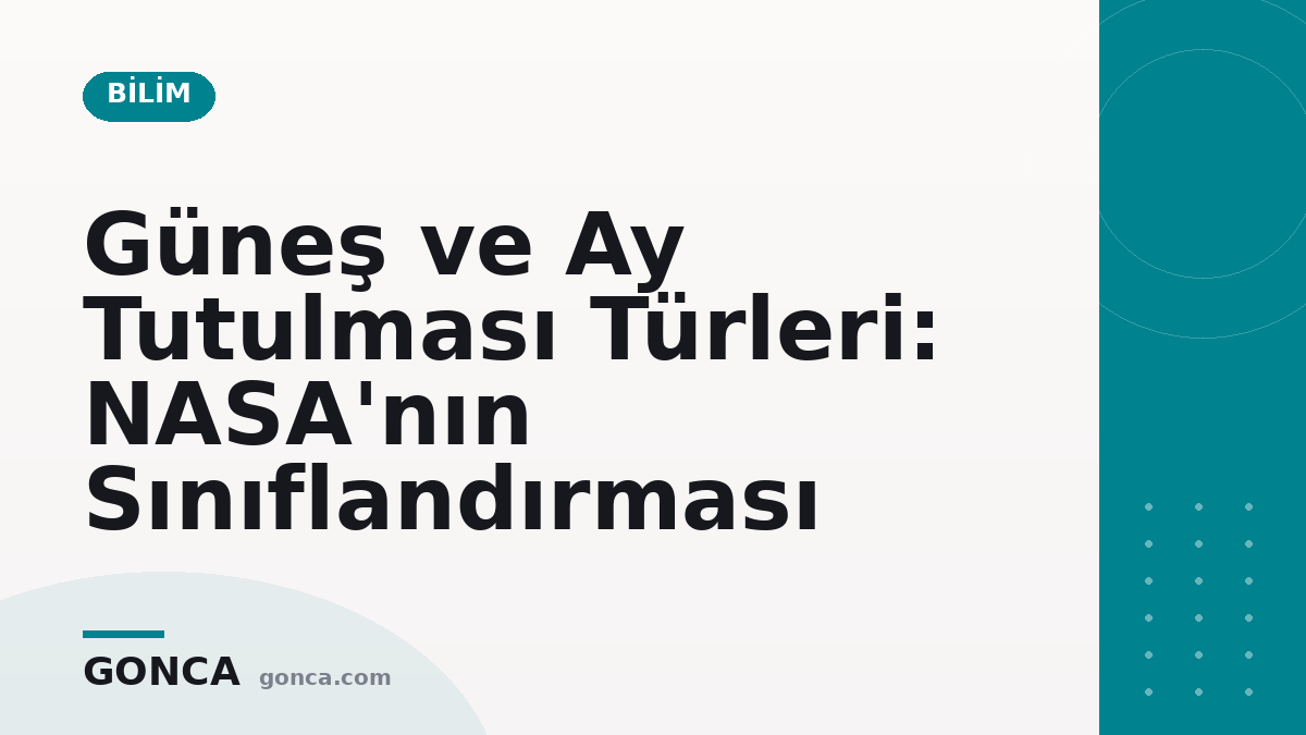 Güneş ve Ay Tutulması Türleri: NASA'nın Sınıflandırması