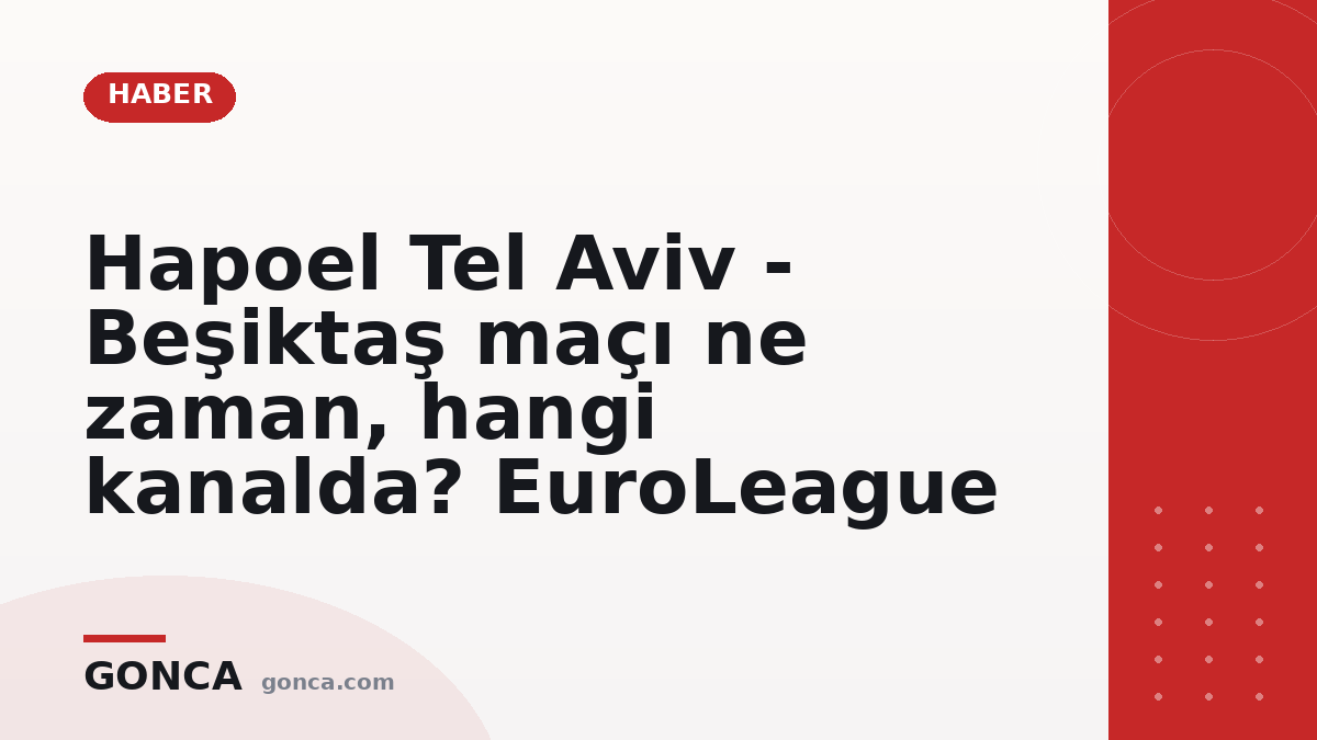 Hapoel Tel Aviv - Beşiktaş maçı ne zaman, hangi kanalda? EuroLeague