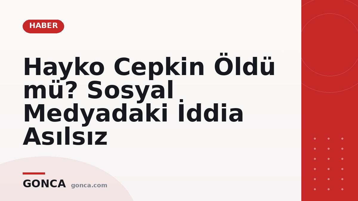 Hayko Cepkin Öldü mü? Sosyal Medyadaki İddia Asılsız