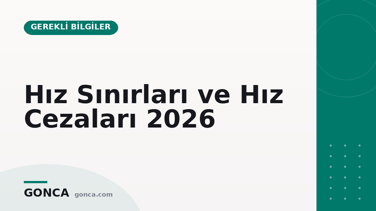 Hız Sınırları ve Hız Cezaları 2026