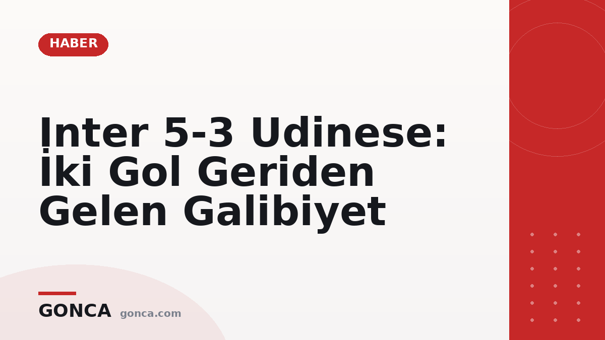 Inter 5-3 Udinese: İki Gol Geriden Gelen Galibiyet