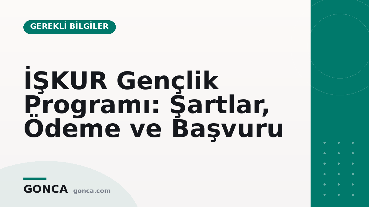 İŞKUR Gençlik Programı: Şartlar, Ödeme ve Başvuru