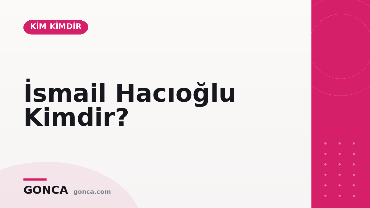 İsmail Hacıoğlu Kimdir?