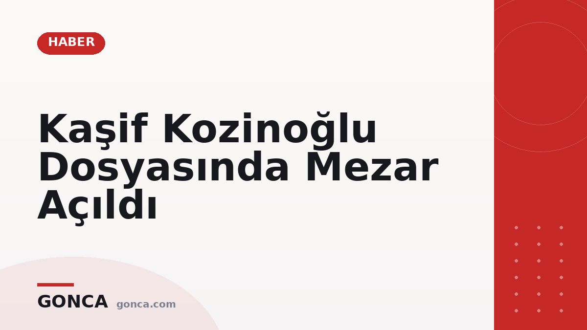 Kaşif Kozinoğlu Dosyasında Mezar Açıldı