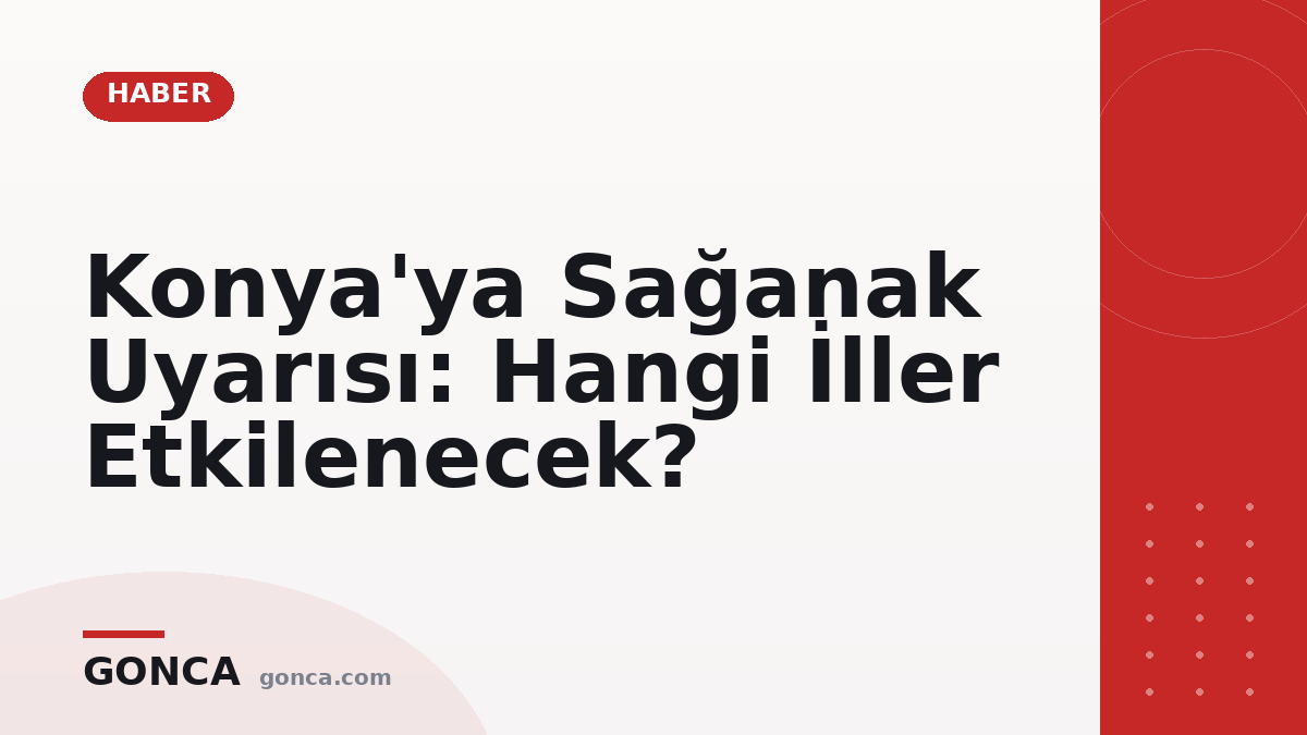 Konya'ya Sağanak Uyarısı: Hangi İller Etkilenecek?