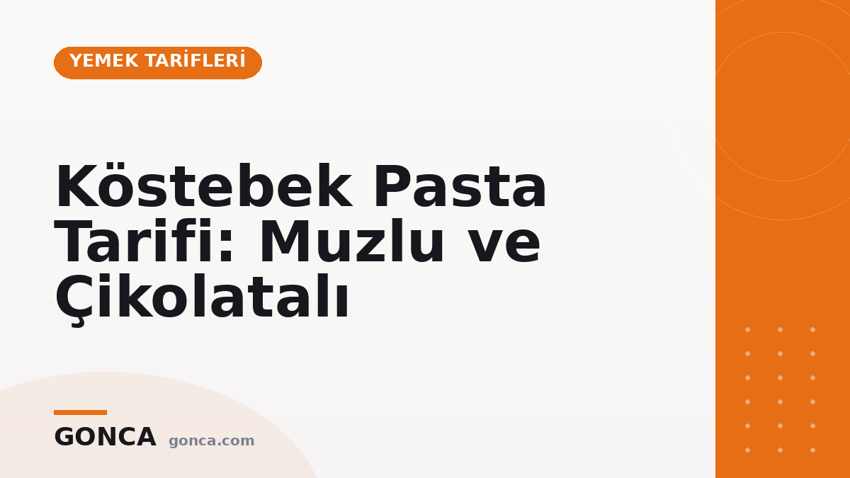 Köstebek Pasta Tarifi: Muzlu ve Çikolatalı