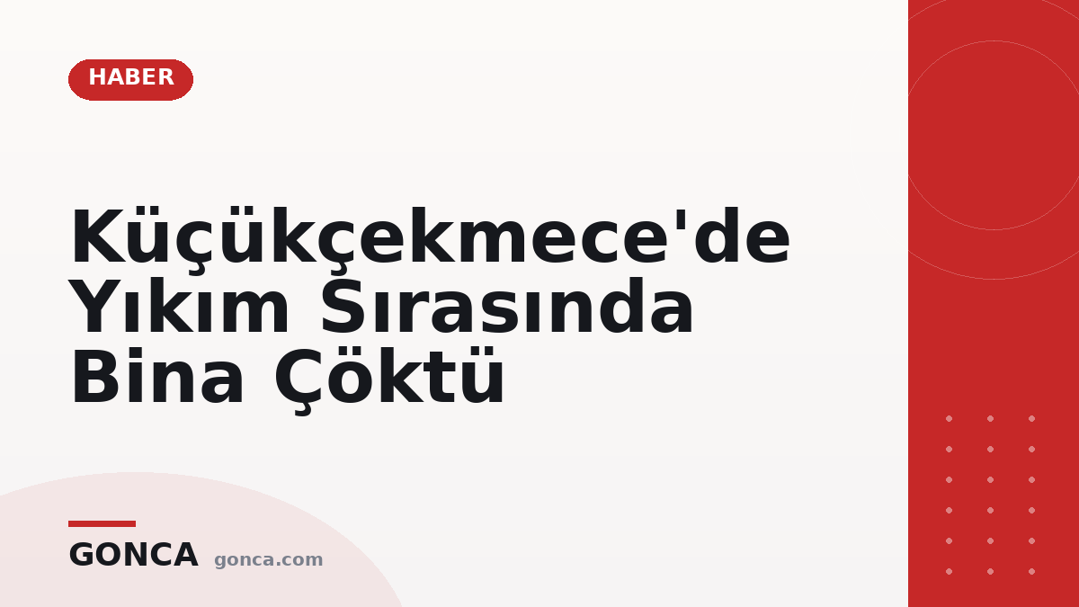 Küçükçekmece'de Yıkım Sırasında Bina Çöktü