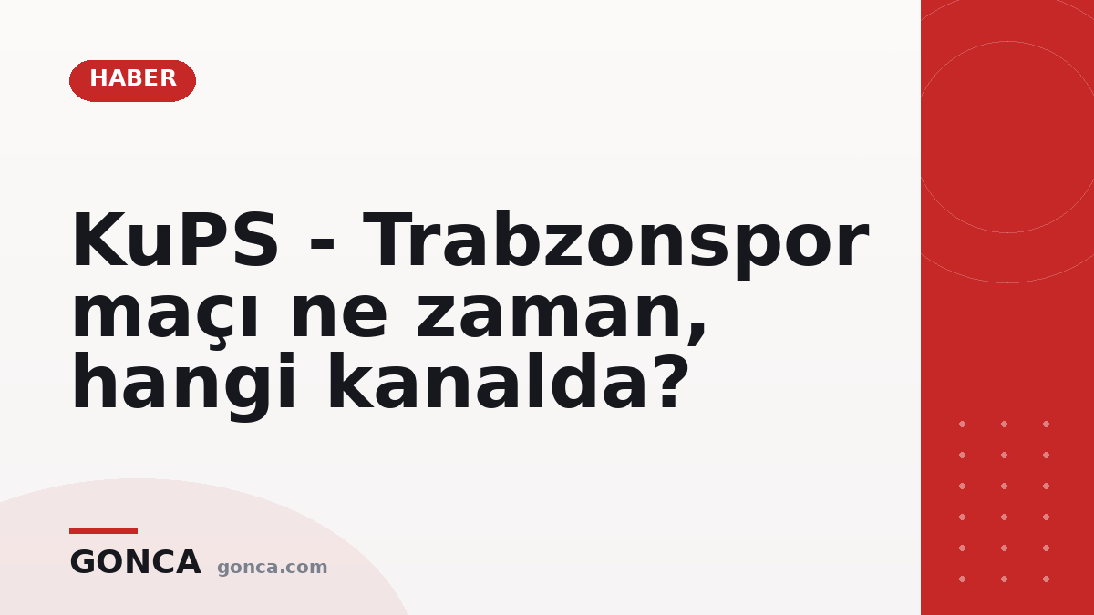 KuPS - Trabzonspor maçı ne zaman, hangi kanalda?