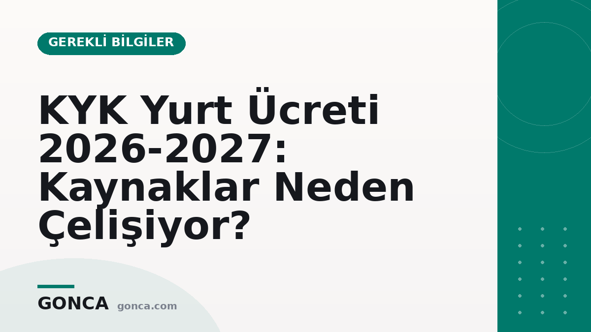 KYK Yurt Ücreti 2026-2027: Kaynaklar Neden Çelişiyor?