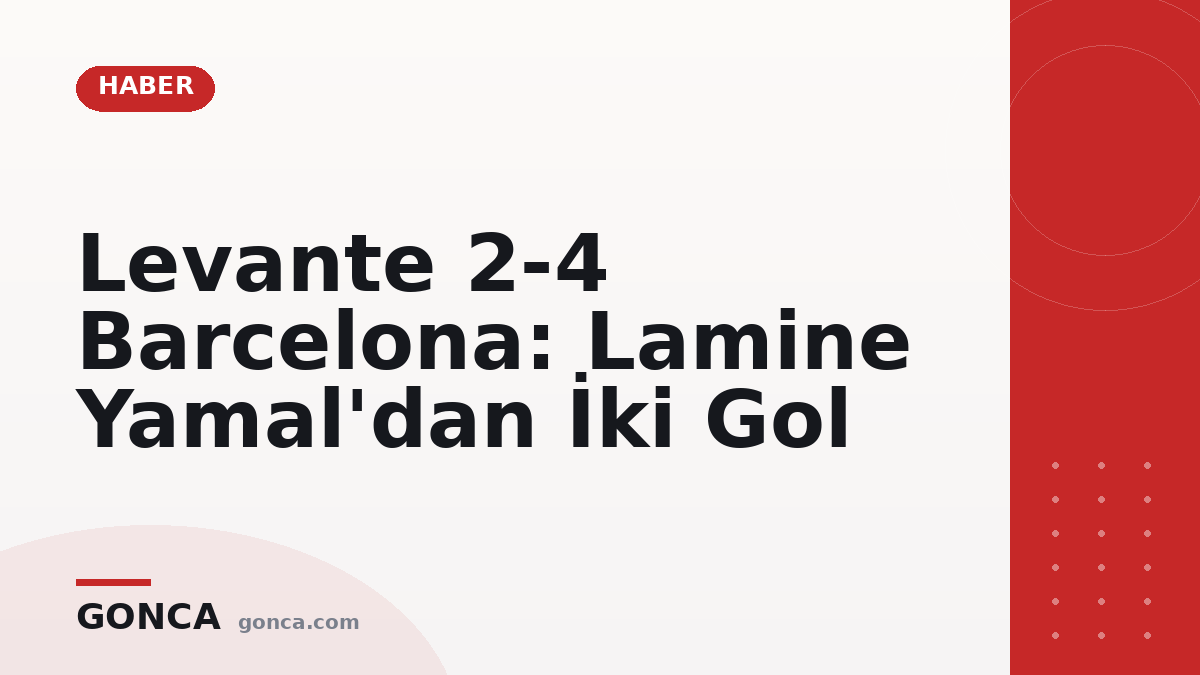 Levante 2-4 Barcelona: Lamine Yamal'dan İki Gol