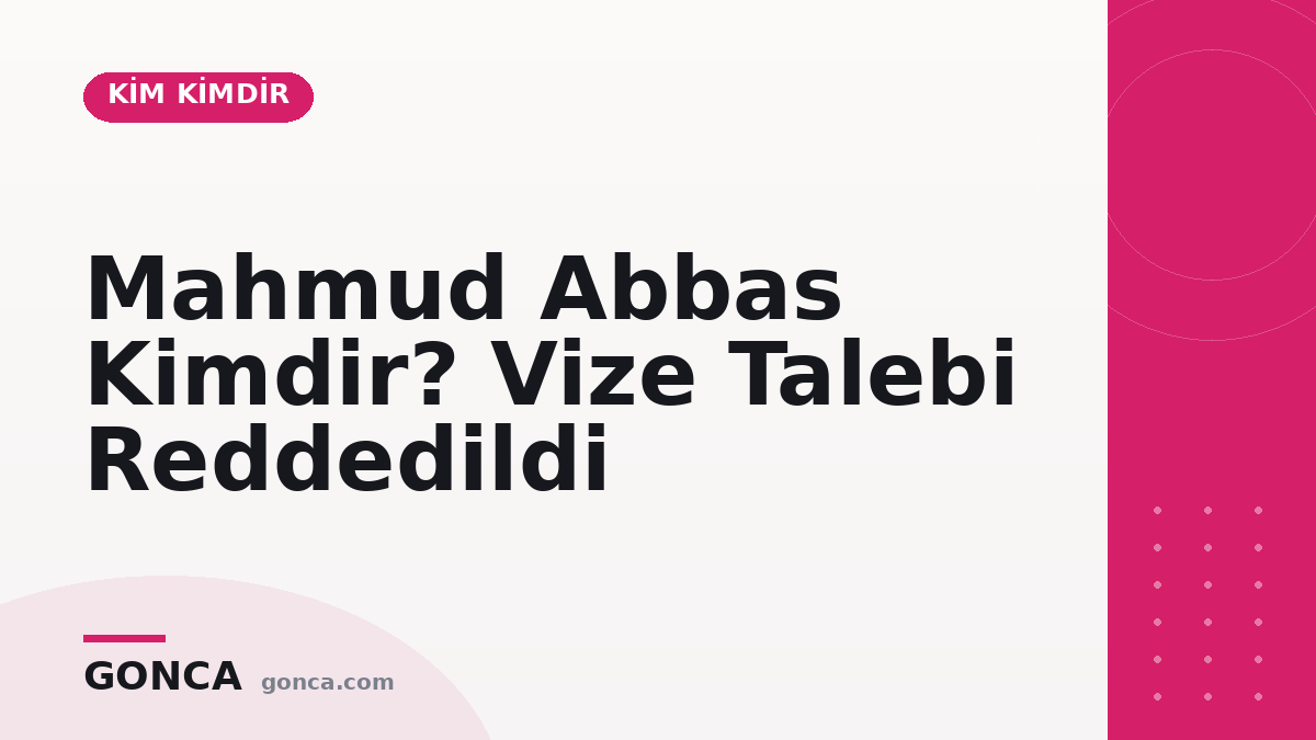 Mahmud Abbas Kimdir? Vize Talebi Reddedildi