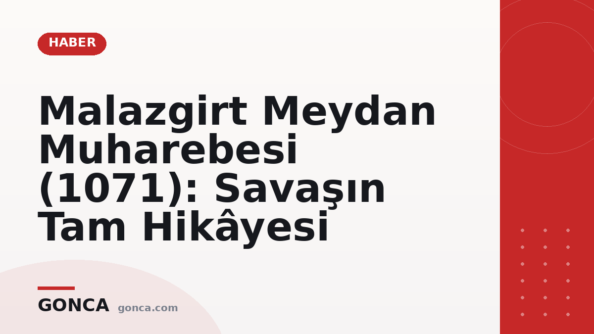 Malazgirt Meydan Muharebesi (1071): Savaşın Tam Hikâyesi