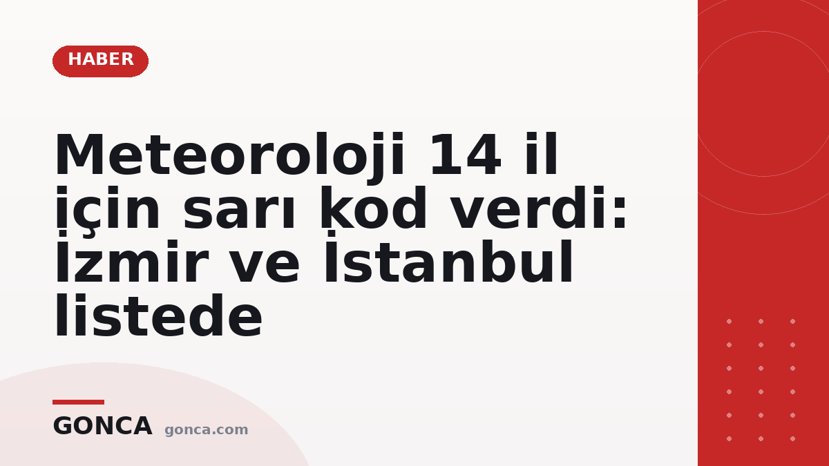 Meteoroloji 14 il için sarı kod verdi: İzmir ve İstanbul listede