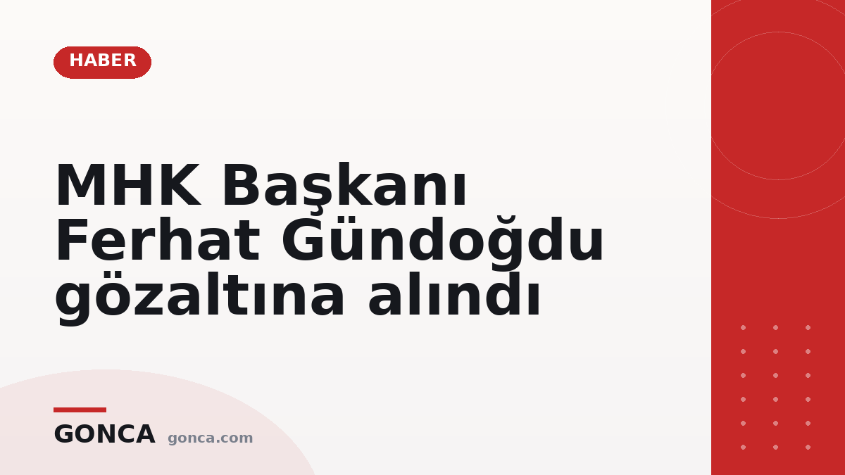 MHK Başkanı Ferhat Gündoğdu gözaltına alındı