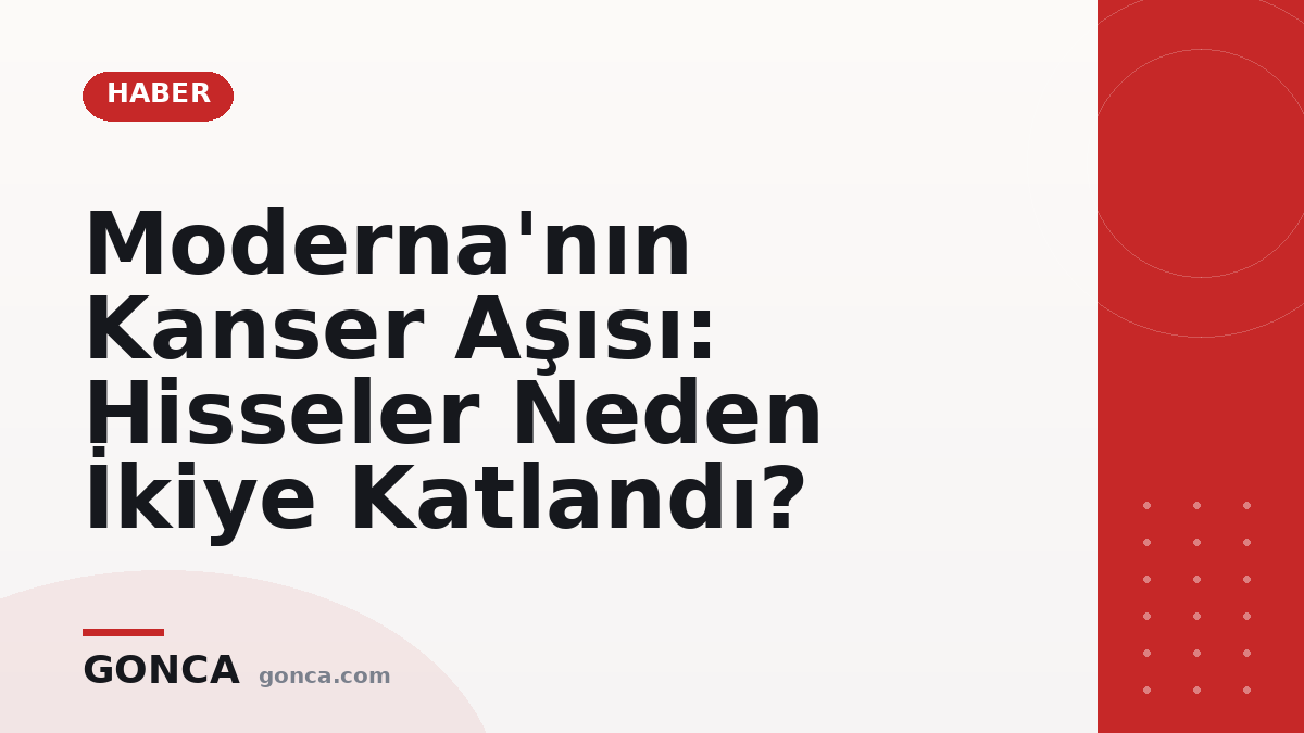 Moderna'nın Kanser Aşısı: Hisseler Neden İkiye Katlandı?