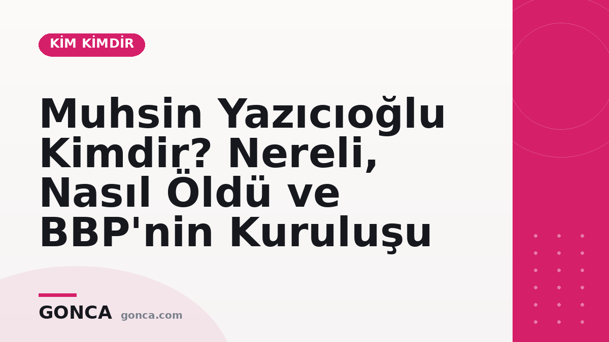 Muhsin Yazıcıoğlu Kimdir? Nereli, Nasıl Öldü ve BBP'nin Kuruluşu