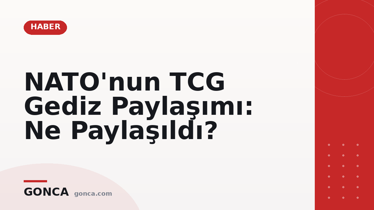 NATO'nun TCG Gediz Paylaşımı: Ne Paylaşıldı?