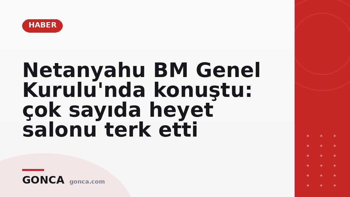 Netanyahu BM Genel Kurulu'nda konuştu: çok sayıda heyet salonu terk etti