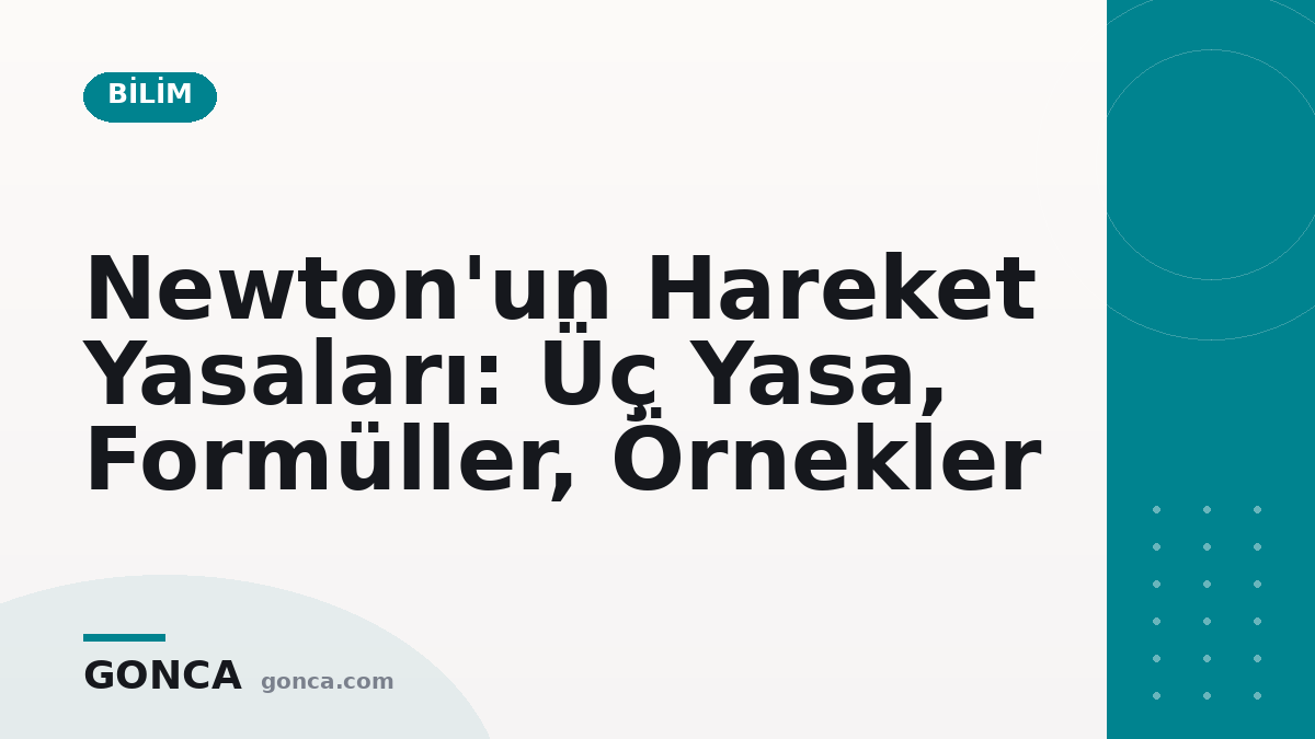 Newton'un Hareket Yasaları: Üç Yasa, Formüller, Örnekler