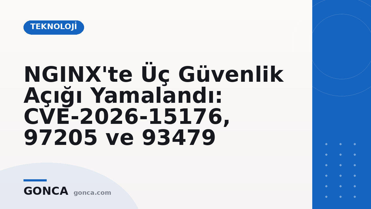 NGINX'te Üç Güvenlik Açığı Yamalandı: CVE-2026-15176, 97205 ve 93479