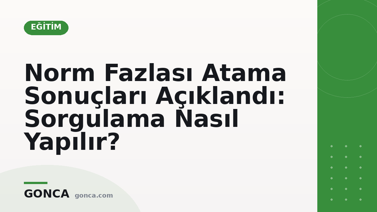 Norm Fazlası Atama Sonuçları Açıklandı: Sorgulama Nasıl Yapılır?