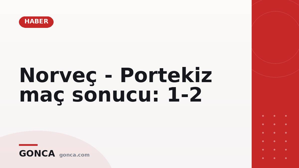 Norveç - Portekiz maç sonucu: 1-2