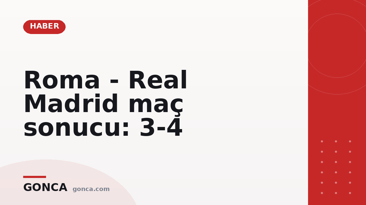 Roma - Real Madrid maç sonucu: 3-4