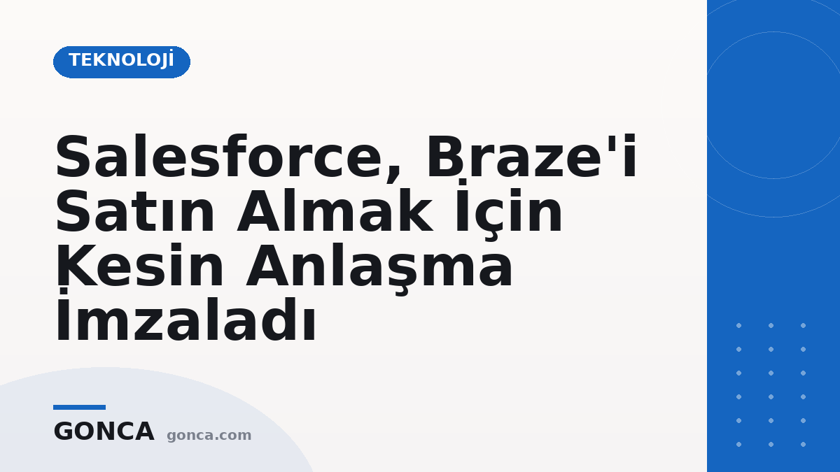 Salesforce, Braze'i Satın Almak İçin Kesin Anlaşma İmzaladı