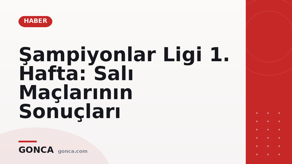 Şampiyonlar Ligi 1. Hafta: Salı Maçlarının Sonuçları