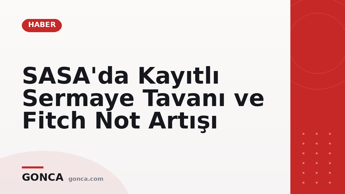 SASA'da Kayıtlı Sermaye Tavanı ve Fitch Not Artışı