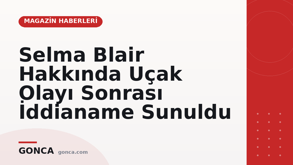 Selma Blair Hakkında Uçak Olayı Sonrası İddianame Sunuldu